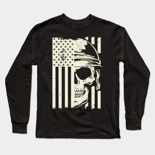 Veteran American Flag Long Sleeve T-Shirt